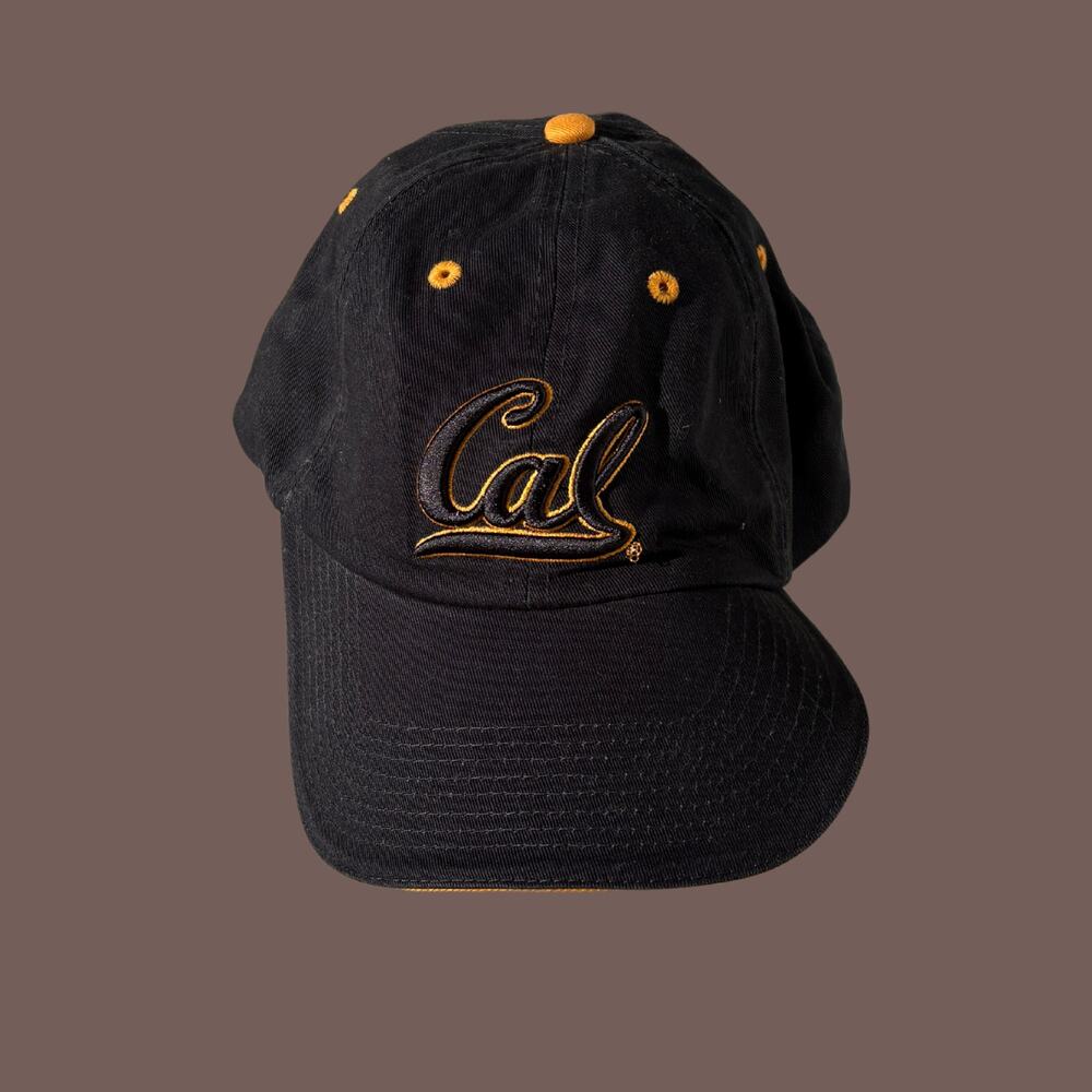 Cal Script Logo Hat | Black Gold | OSFM | Vintage